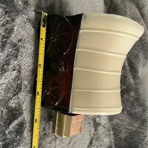Avon Ceramic Wagon Decor in Cream and Brown